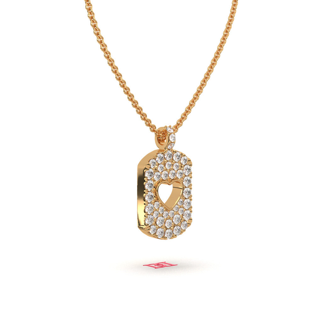 Sterling Silver Heart Pendant, Mirror Finish Statement Jewelry