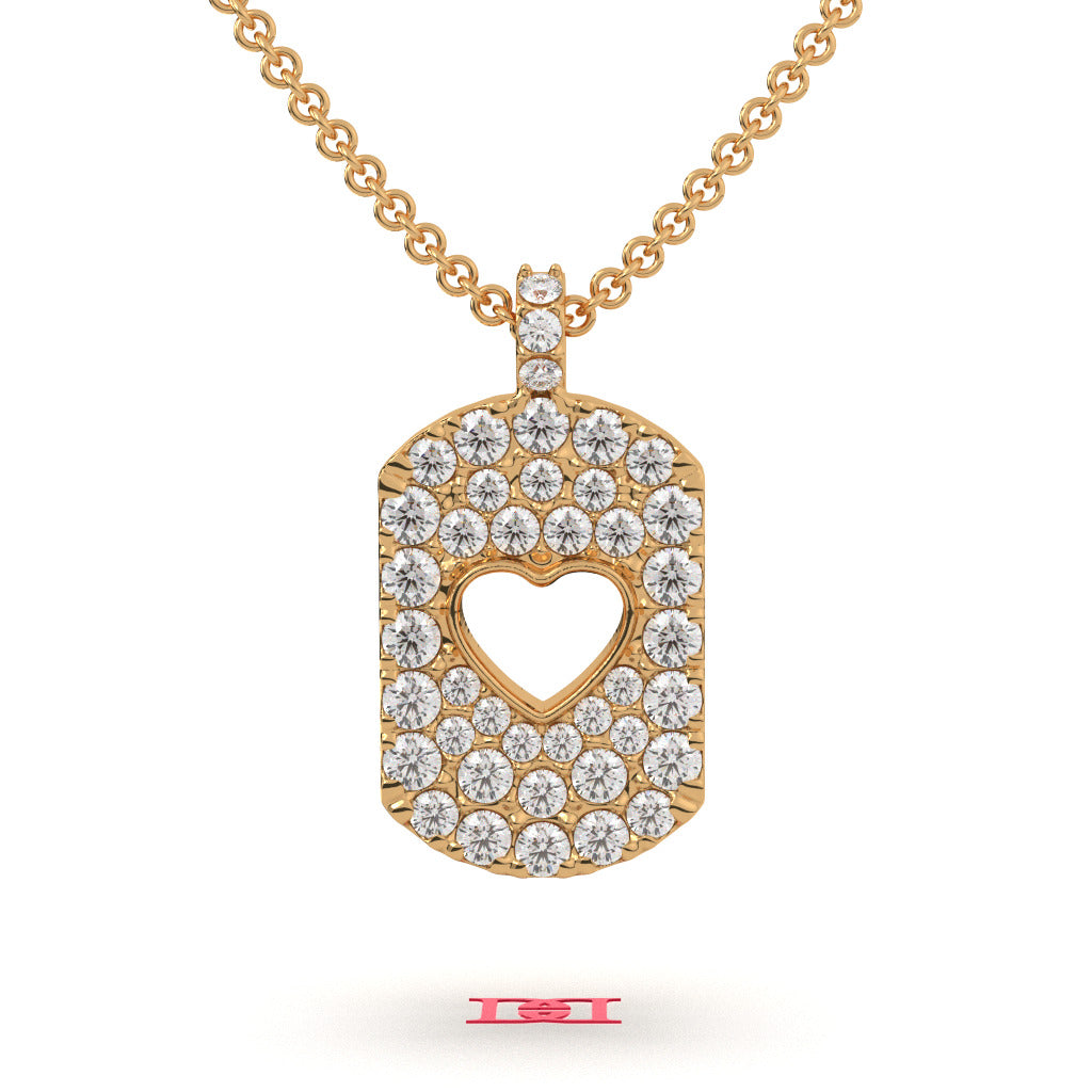 Sterling Silver Heart Pendant, Mirror Finish Statement Jewelry