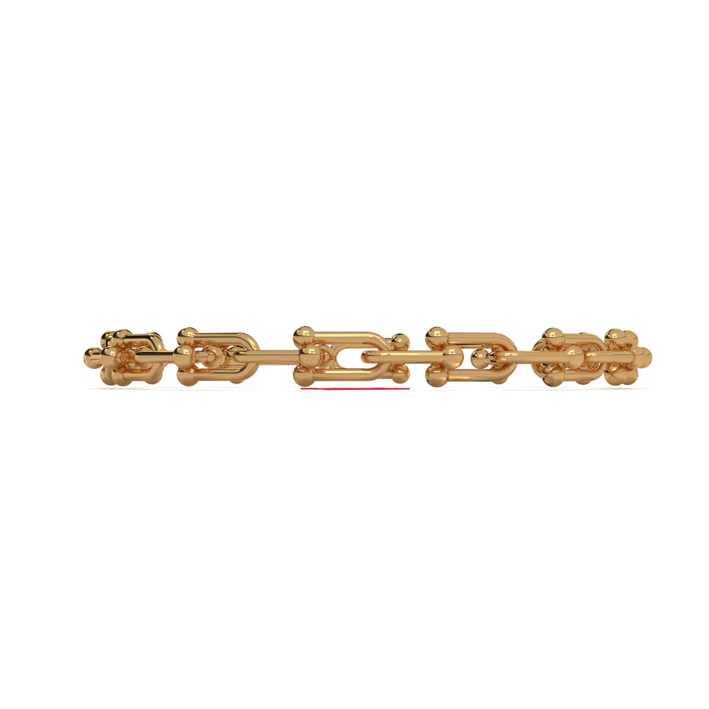 925 Sterling Silver Gold Plated Chain Link Bracelet - Minimalist Unisex Jewelry