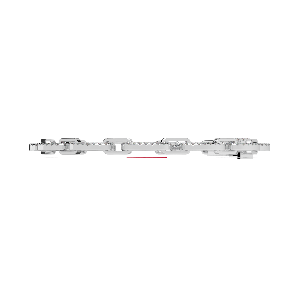 925 Sterling Silver Diamond Link Bracelet, Luxury Chain Bracelet, Elegant Everyday Jewelry