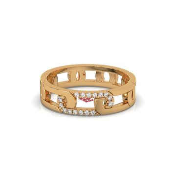 925 Sterling Silver Diamond Cutout Band Ring Modern Openwork Statement Ring Luxury Wedding Band for Men and Women