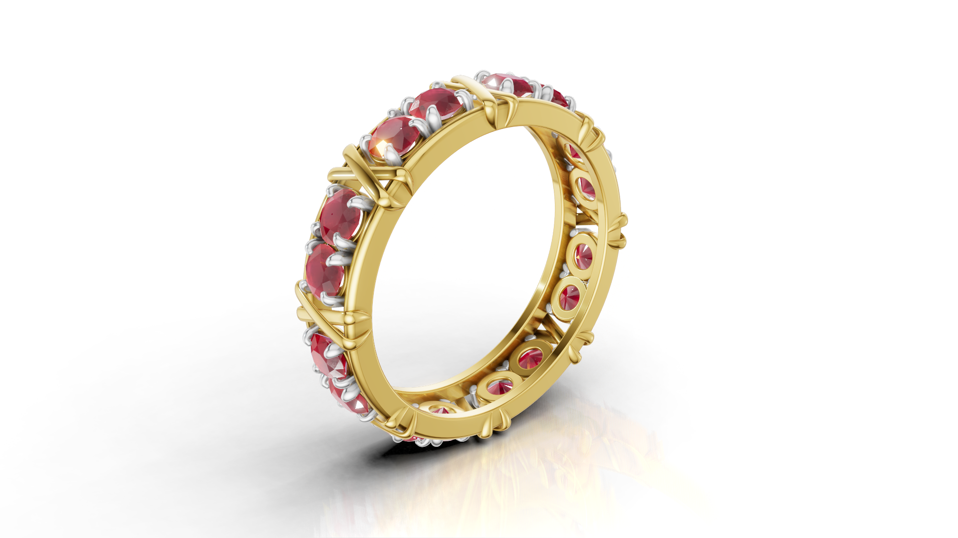 Vijay Deverakonda'S Ring | 16 Stone X Crown Ring | Gold | Ruby