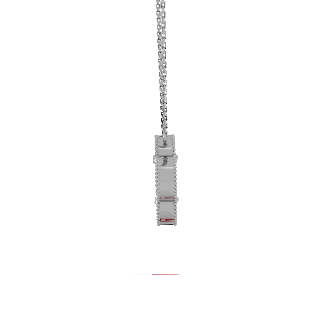 Luxury Clover Pendant Necklace in 925 Sterling Silver with Diamond Accents, Elegant Statement Jewelry, Minimalist Designer Silver Pendant