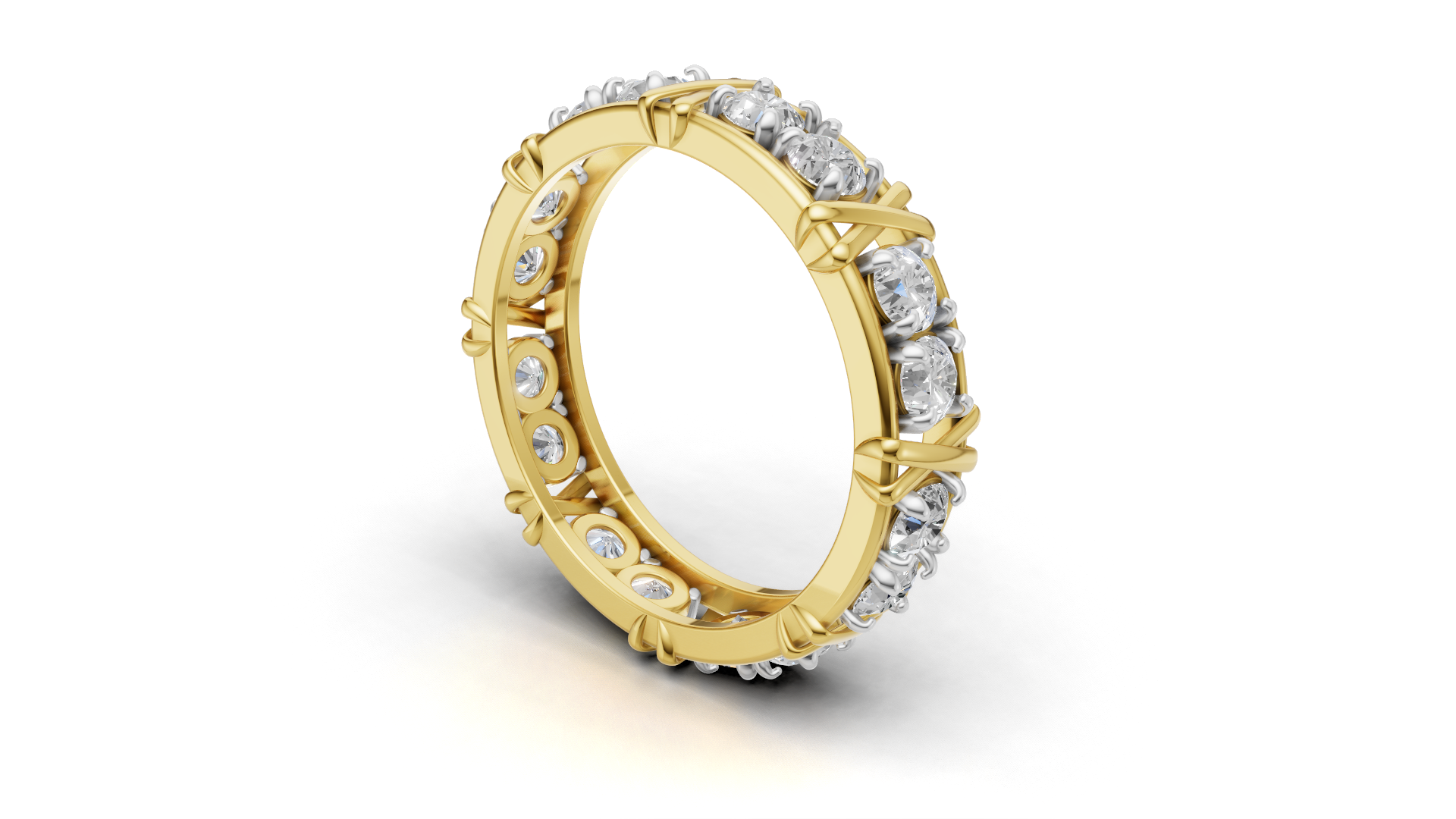 Vijay Deverakonda'S Ring | 16 Stone X Crown Ring | Yellow | Diamond (Certified)