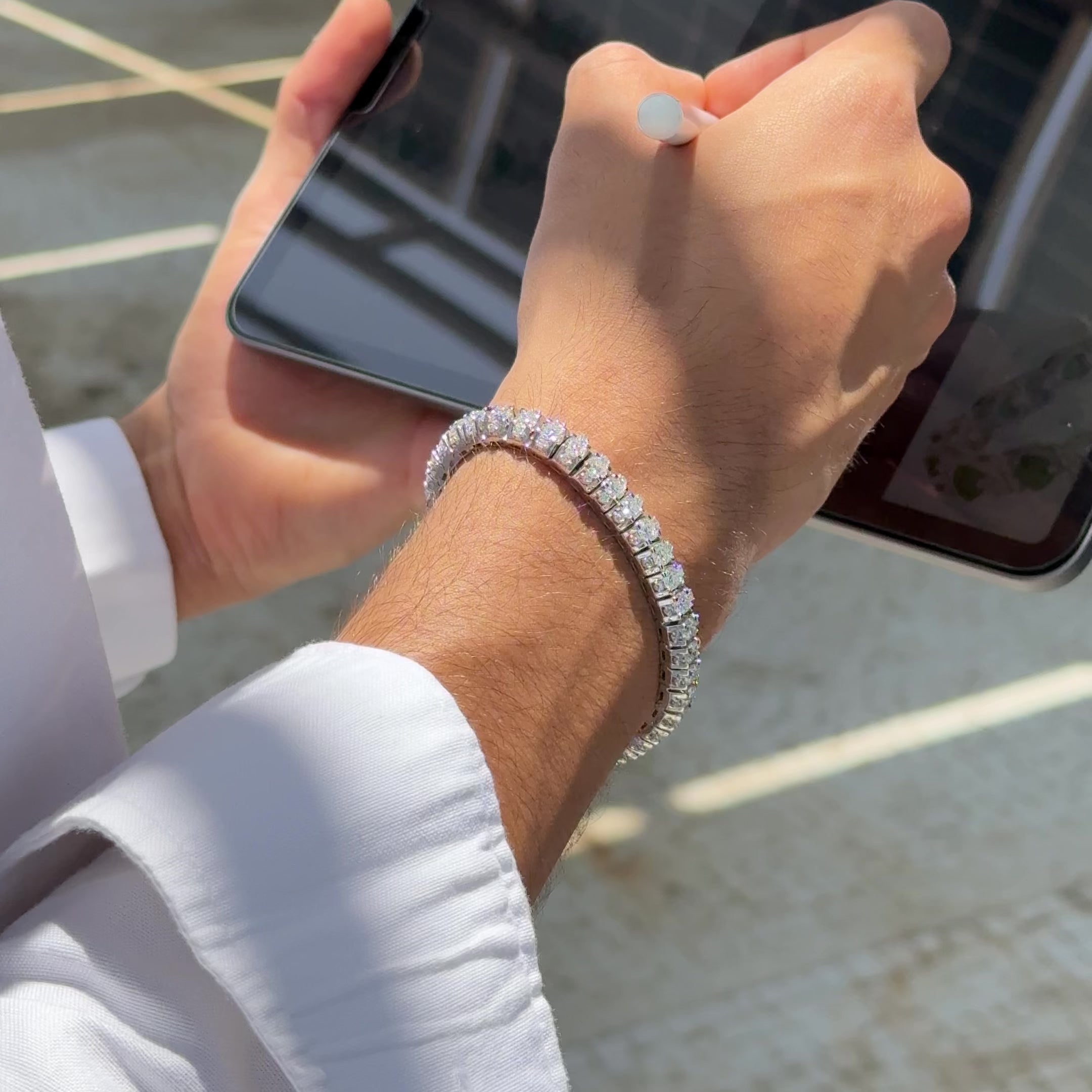 Signature Tri-Line Tennis Bracelet
